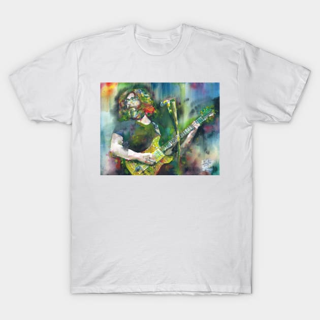 JERRY GARCIA watercolor portrait .6 T-Shirt by lautir